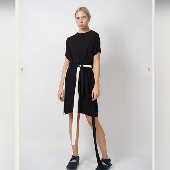 OYUNA - ZAHRAH COTTON DRESS IN BLACK - Picture 1 of 11